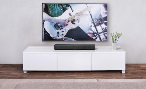 Denon Home Sound Bar 550 機身精緻纖巧，節省空間之餘亦不失性能。