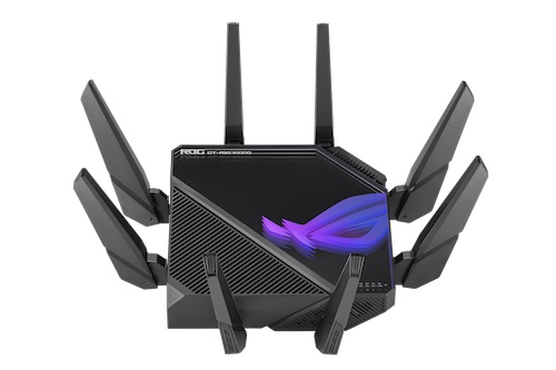 ROG Rapture GT-AXE16000 屬頂級規格，支援 10Gbps WAN 擁有四頻的極速無線路由器。