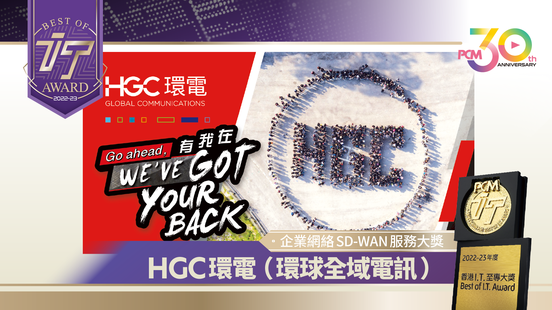 企業網絡 SD-WAN 服務大獎 HGC 環電（環球全域電訊）