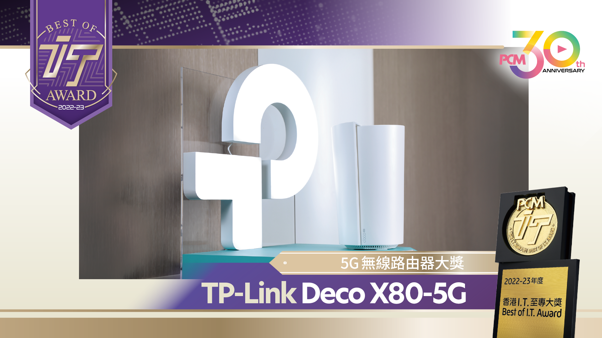 5G 無線路由器大獎 TP-Link Deco X80-5G