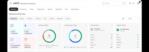 HPE Morpheus 用戶介面
